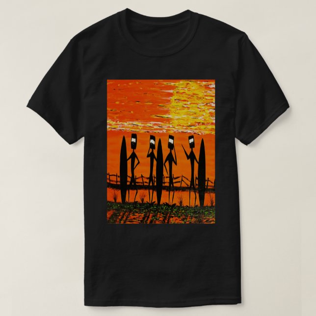 Ned Kellys Gang Surf Safari EJCairns T-Shirt (Design vorne)