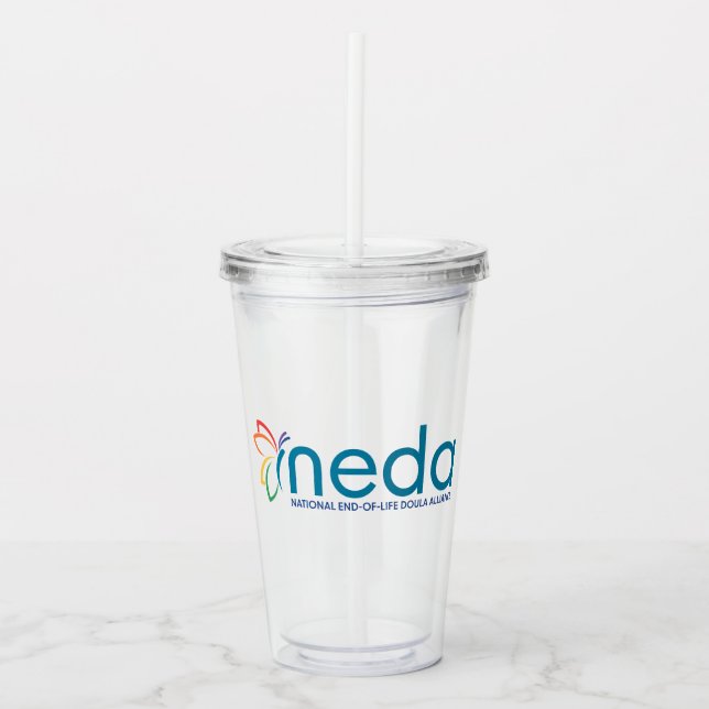 NEDA Logo Acrylic Tumbler Acryltrinkbecher (Vorderseite)