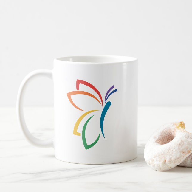 NEDA-Logo-Tasse mit Butterfly Kaffeetasse (Mit Donut)