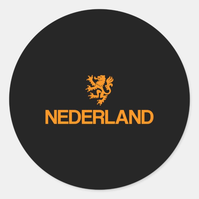 Nederland Emblem Lion Runder Aufkleber (Vorderseite)