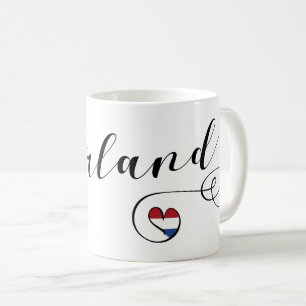 Nederland Heart Tasse, Niederlande Kaffeetasse