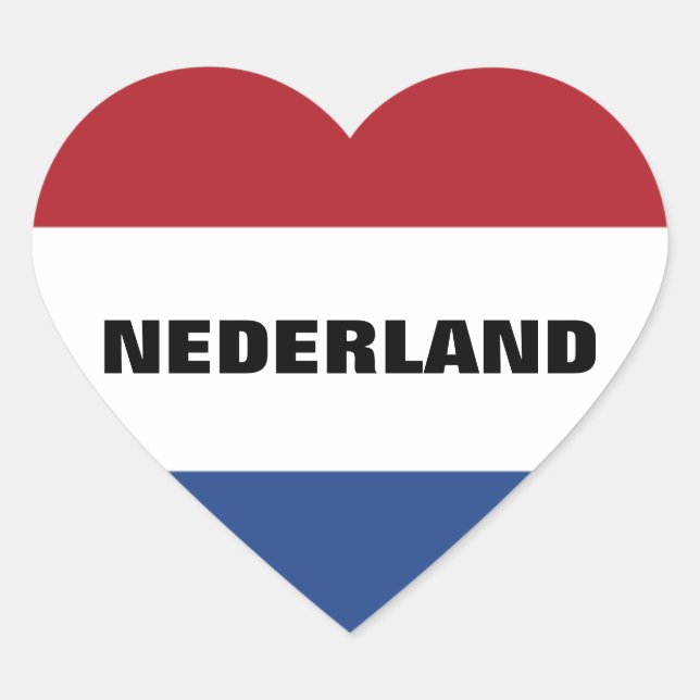 NEDERLAND Herz-Aufkleber (Vorderseite)