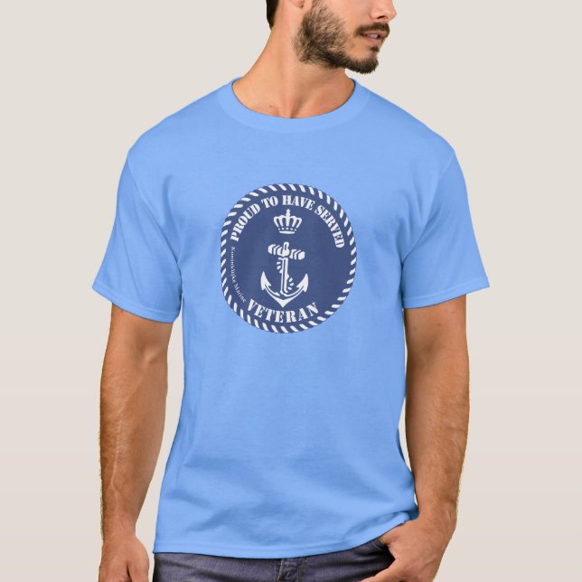 Nederlandse Koninklijke Marine Veteraan T-Shirt (Vorderseite)
