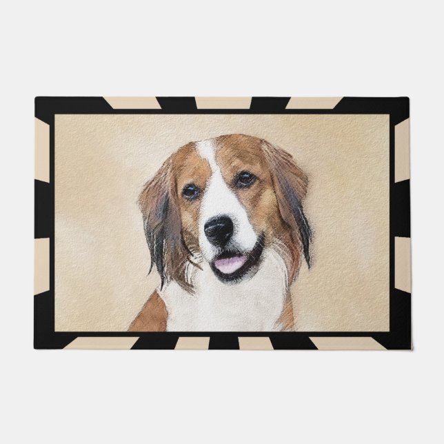 Nederlandse Kooikerhondje Malerei - Hund Art Fußmatte (Vorderseite)