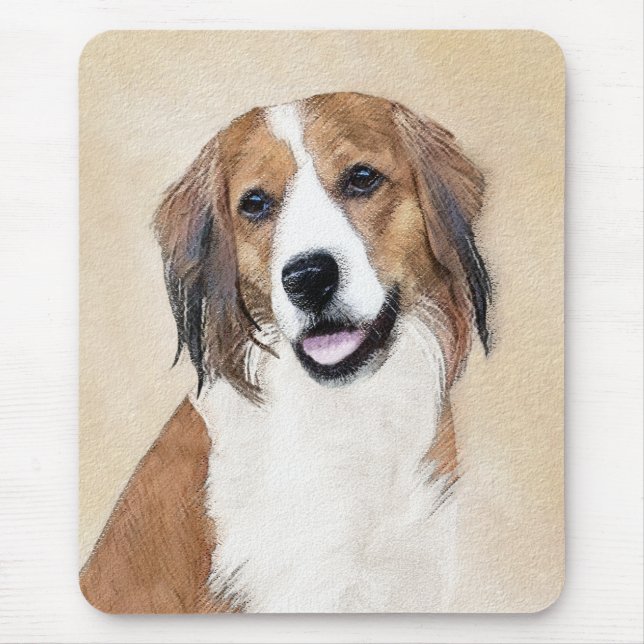 Nederlandse Kooikerhondje Malerei - Hund Art Mousepad (Vorne)