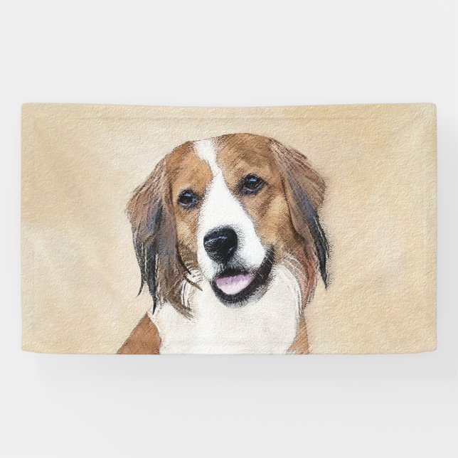 Nederlandse Kooikerhondje Malerei - Hunde Kunst Banner (Horizontal)