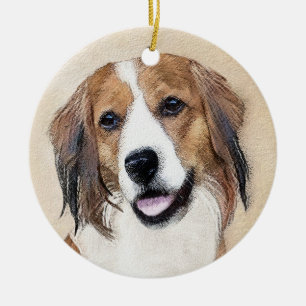 Nederlandse Kooikerhondje Malerei - Hunde Kunst Keramik Ornament