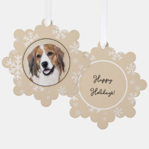 Nederlandse Kooikerhondje Malerei - Hunde Kunst Ornament Karte