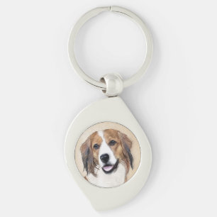 Nederlandse Kooikerhondje Malerei - Hunde Kunst Schlüsselanhänger