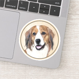 Nederlandse Kooikerhondje Malerei - Hundekunst Aufkleber