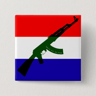 Nederlandse vlag met AK47 Button