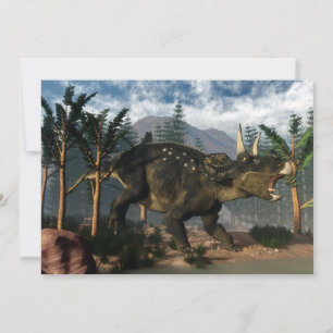Nedoceratops brüllen beim Laufen - 3D-Darstellung