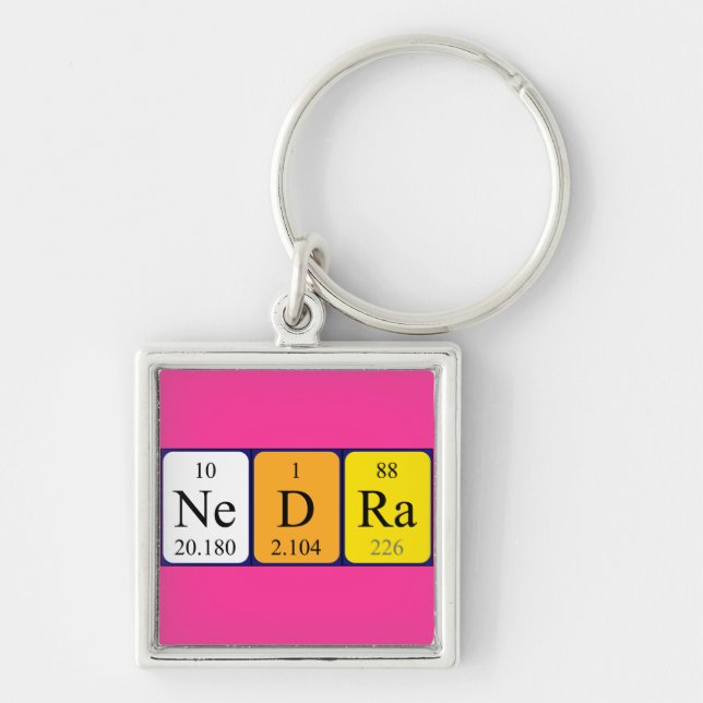 Nedra Periodenschlüsselring Schlüsselanhänger (Vorne)