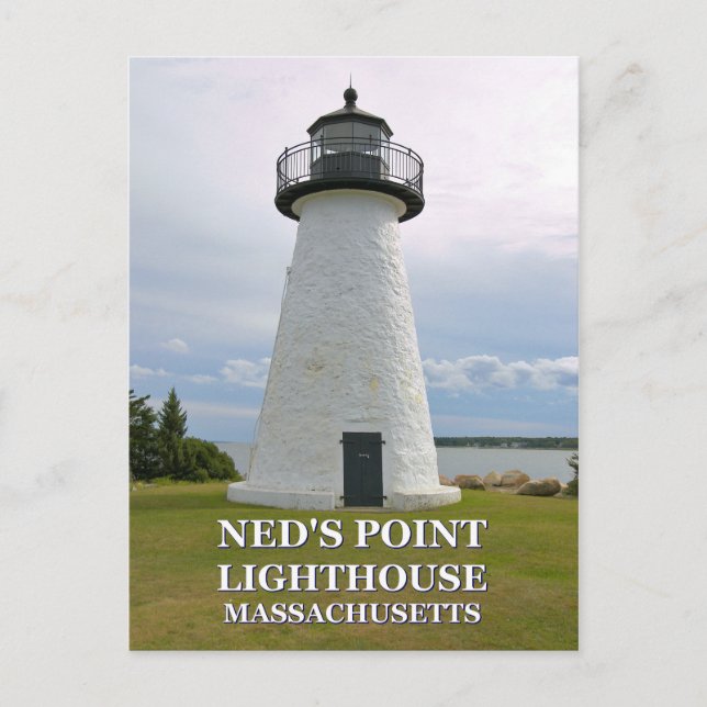 Ned's Point Lighthouse, Massachusetts Postkarte (Vorderseite)