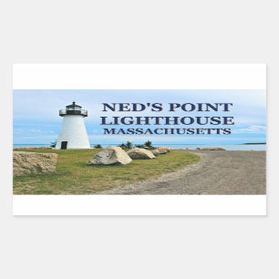 Neds Punkt-Leuchtturm, Massachusetts-Aufkleber Rechteckiger Aufkleber