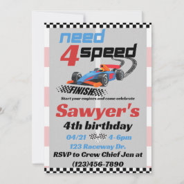 Need 4 Speed Geburtstag Einladung