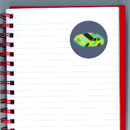 Need 4 Speed Race Car Boys 4. Geburtstag Party Runder Aufkleber