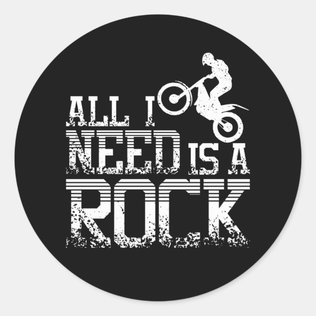 Need A Rock Moto Trial Bike Runder Aufkleber (Vorderseite)