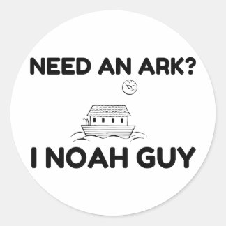 Need An Ark I Noah Guy Runder Aufkleber