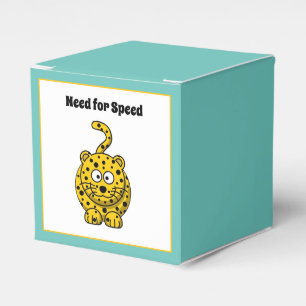 Need for Speed, Funny Cheetah Cartoon Cat Design Geschenkschachtel