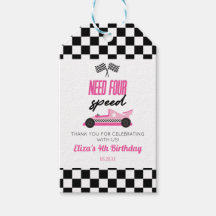 Need Four Speed Pink Race Car 4th Birthday Party