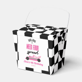 Need Four Speed Pink Race Car 4th Birthday Party Geschenkschachtel