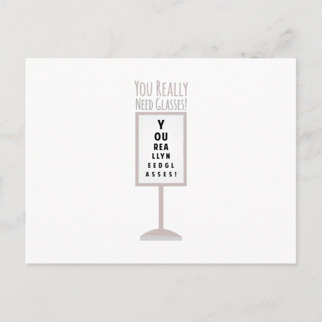 Need Glasses Postkarte (Vorderseite)