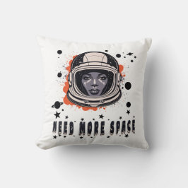 Need More Space – Astronaut Throw Pillow Kissen