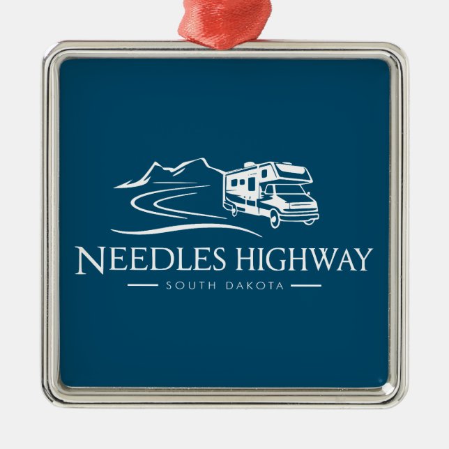 Needles Highway South Dakota Freizeitfahrzeug Ornament Aus Metall (Vorne)