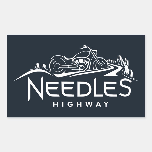 Needles Highway South Dakota Motorrad Rechteckiger Aufkleber (Vorderseite)