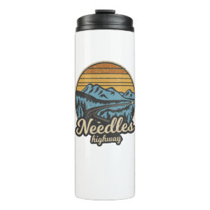 Needles Highway South Dakota Retro Thermosbecher