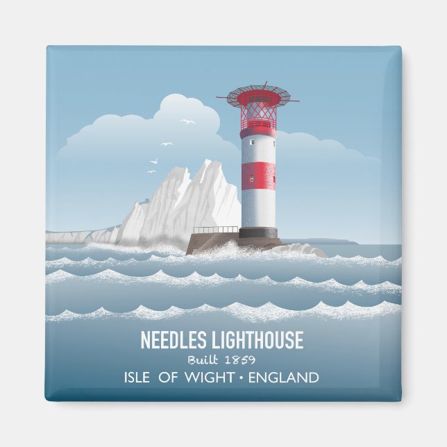 Needles Leuchtturm Magnet (Vorne)