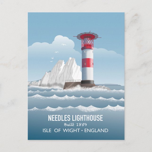 Needles Lighthouse Postkarte (Vorderseite)