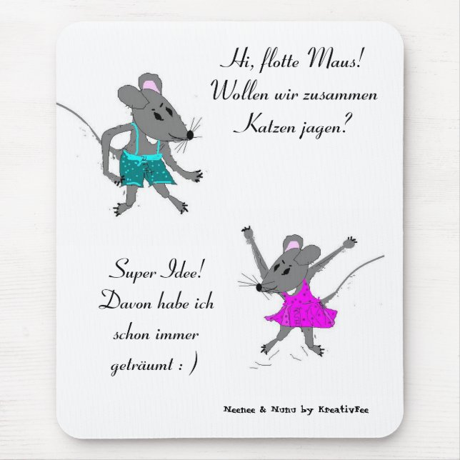 Neenee & Nunu Mäuse Mouse Pad Mousepad (Vorne)