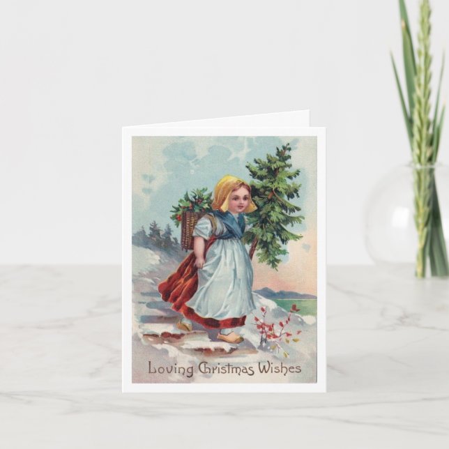 Néerlandaise, sapin de Noël, sainte carte de voeux (Devant)