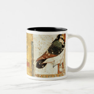 Nefertari, das senet spielt zweifarbige tasse