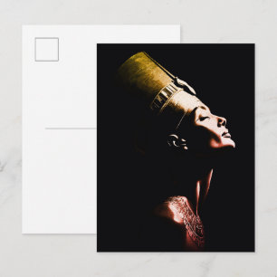 Nefertiti ägyptische Königin minimalistisches Port Postkarte