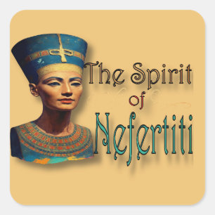 Nefertiti-Aufkleberblatt Quadratischer Aufkleber