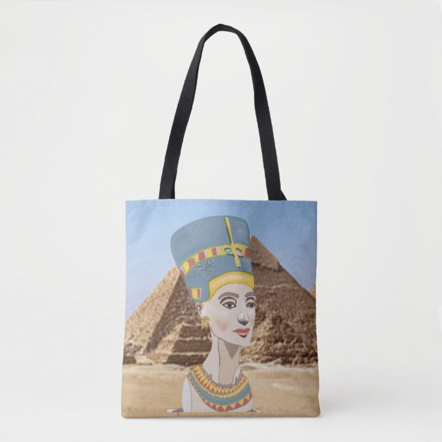 Nefertiti Colorful Portrait Tasche (Vorderseite)