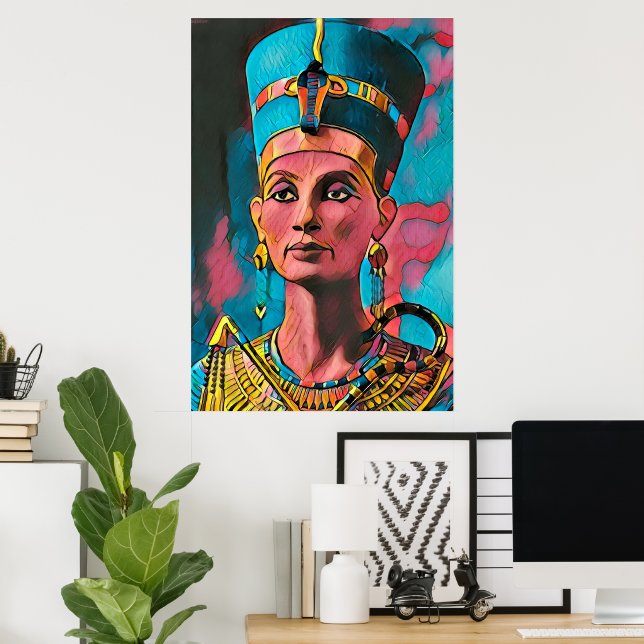 Nefertiti - Das ägyptische Queen Wall Art Poster (Heimbüro)