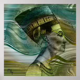 Nefertiti deckte auf poster