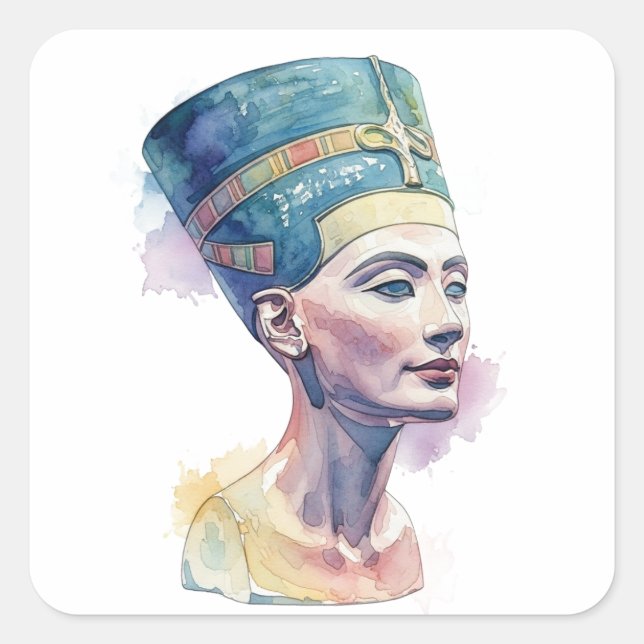 Nefertiti Majestic Premium Aufkleber Farbe (Vorderseite)