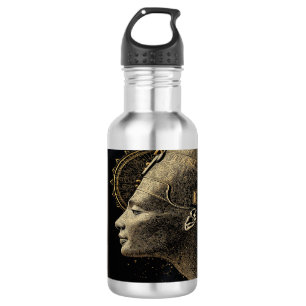 Nefertiti Moderne Silhouette Linienkunst Edelstahlflasche