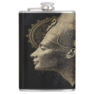 Nefertiti Moderne Silhouette Linienkunst  Flachmann