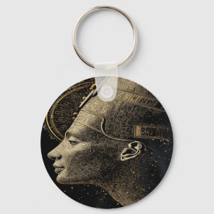 Nefertiti Moderne Silhouette Linienkunst Schlüsselanhänger