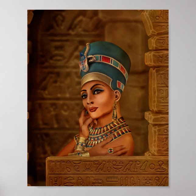 Nefertiti - Neferneferuaten die ägyptische Königin Poster (Vorne)