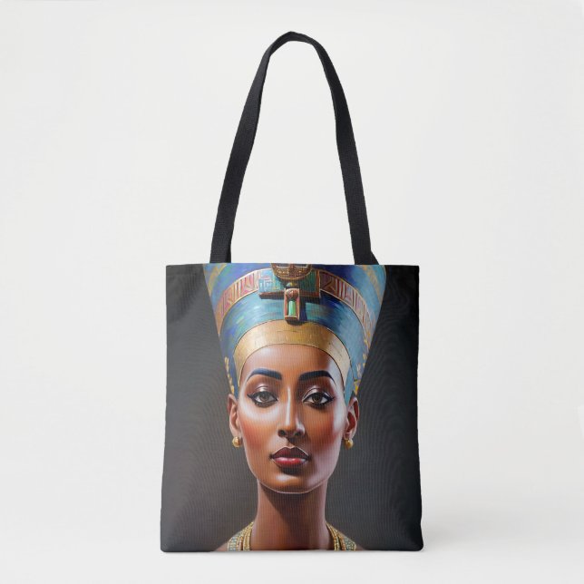 Nefertiti Portrait Originale Kunst Tasche (Vorderseite)