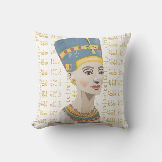 Nefertiti und Cartouche Kissen (Vorderseite)