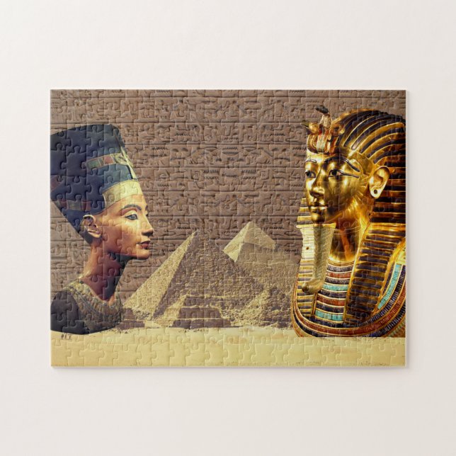 Nefertiti und Tutankhamun Antike Royalty (Horizontal)