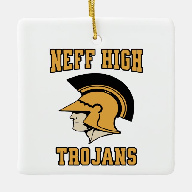 Neff High School Trojans La Mirada Personalisiert Keramikornament (Vorderseite)